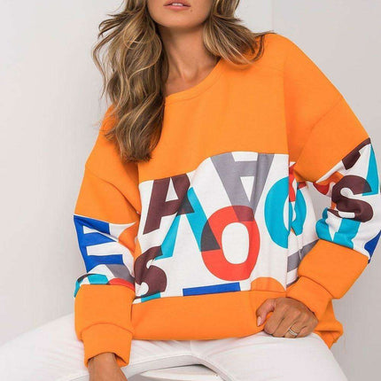Chic Cotton Blend Women's Casual Pullover Sweatshirt