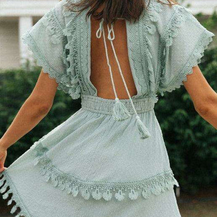 Chic Cotton Dress: Versatile Women's Wardrobe Essential - Très Elite