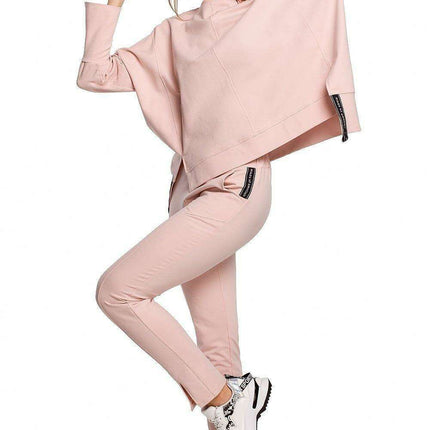 Chic Cotton Knit Slit Trousers with Distinctive Topstitching - Très Elite