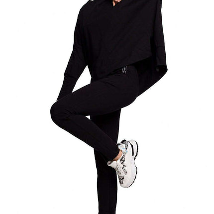 Chic Cotton Knit Slit Trousers with Distinctive Topstitching - Très Elite