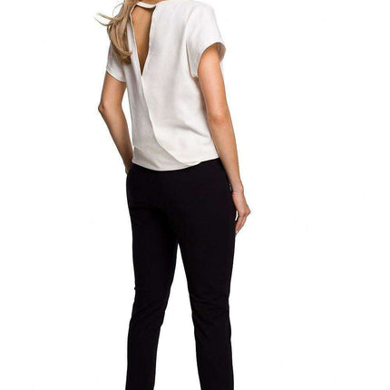 Chic Cotton Knit Slit Trousers with Distinctive Topstitching - Très Elite