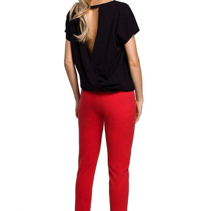 Chic Cotton Knit Slit Trousers with Distinctive Topstitching - Très Elite
