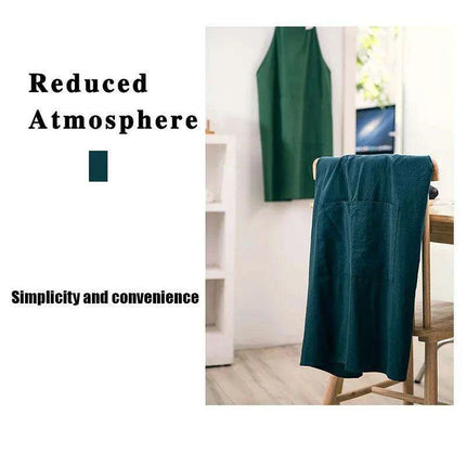 Chic Cotton Linen Apron with Stylish Wide Straps for Women - Your Perfect Cooking Companion - Très Elite