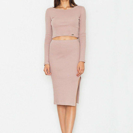 Chic Cotton Set with Stylish Pencil Skirt - Design 62659
