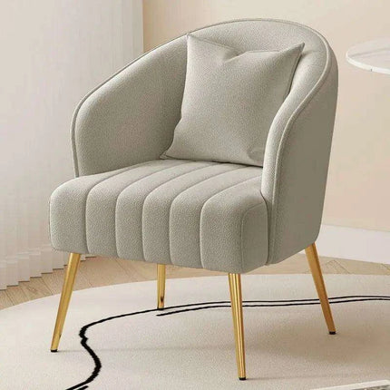 Chic Cream Velvet Lounge Armchair - Très Elite