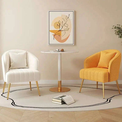 Chic Cream Velvet Lounge Armchair - Très Elite