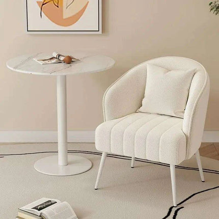 Chic Cream Velvet Lounge Armchair - Très Elite