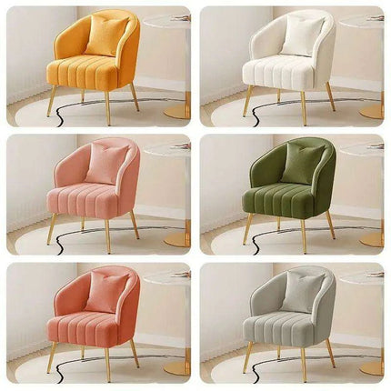 Chic Cream Velvet Lounge Armchair - Très Elite