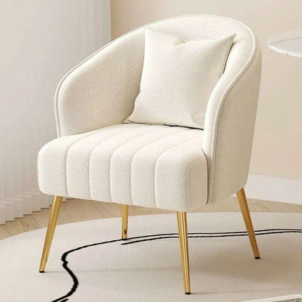 Chic Cream Velvet Lounge Armchair - Très Elite