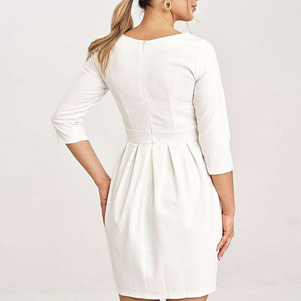 Chic Crease Detail Midi Dress - Très Elite