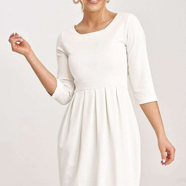Chic Crease Detail Midi Dress