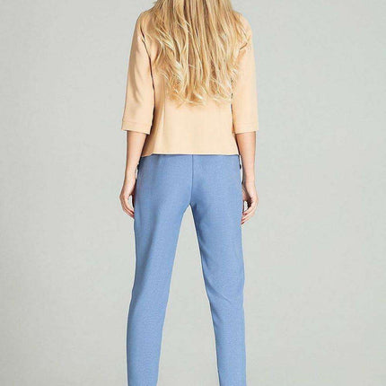 Chic Cuffed Blouse with Playful Cheese Neckline - Très Elite