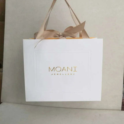 Chic Custom Logo Jewelry Packaging Bags - 500 Pack with Stylish Ribbon Handles..