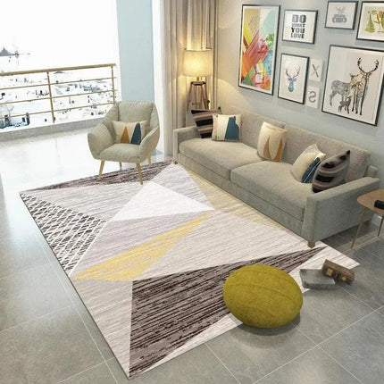 Chic Customizable Geometric Jacquard Area Rug for Stylish Home Interiors