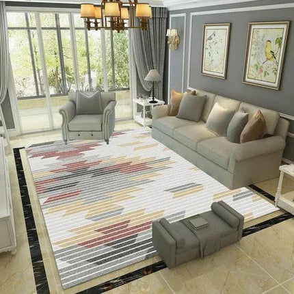 Chic Customizable Geometric Jacquard Area Rug for Stylish Home Interiors