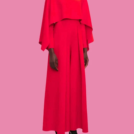 Chic Customizable High-Waist Wide-Leg Jumpsuit for Women - Stylish Evening Attire - Très Elite
