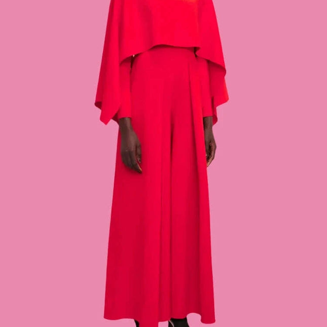 Chic Customizable High-Waist Wide-Leg Jumpsuit for Women - Stylish Evening Attire