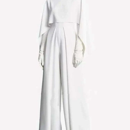 Chic Customizable High-Waist Wide-Leg Jumpsuit for Women - Stylish Evening Attire - Très Elite