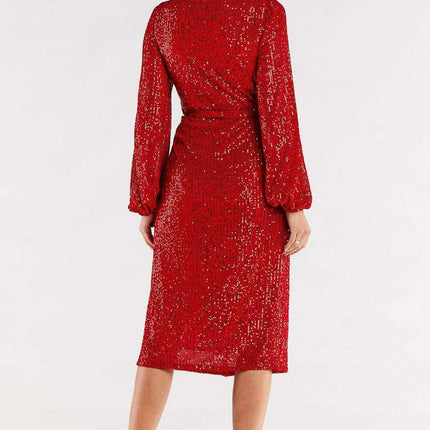 Chic Customizable Polish Envelope Wrap Dress with Side Ties - Très Elite
