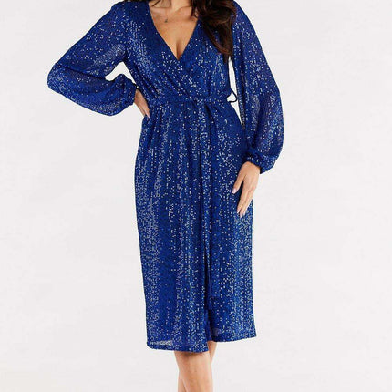 Chic Customizable Polish Envelope Wrap Dress with Side Ties - Très Elite