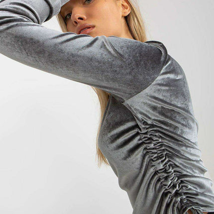Chic Customizable Velour Blouse - Soft Cotton Fusion - Très Elite