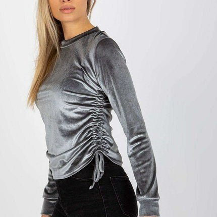 Chic Customizable Velour Blouse - Soft Cotton Fusion - Très Elite