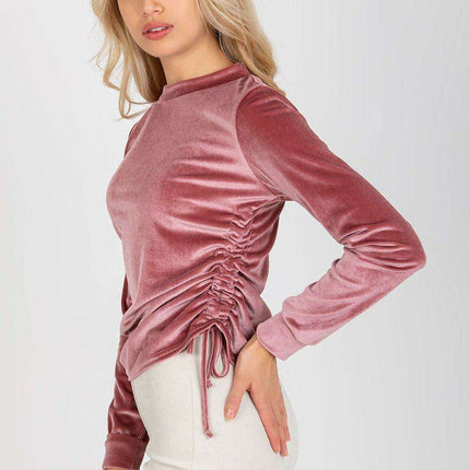 Chic Customizable Velour Blouse - Soft Cotton Fusion - Très Elite