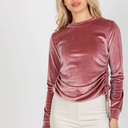 Chic Customizable Velour Blouse - Soft Cotton Fusion - Très Elite