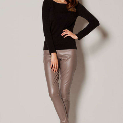 Chic Cut-Out Back Sweater with Customizable Ribbon Detail