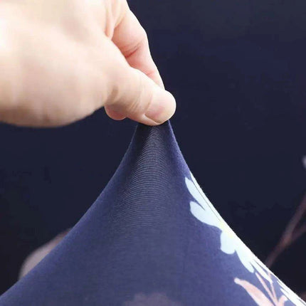 Chic Dark Blue Floral Slipcover for Nordic-Inspired Chairs - Très Elite