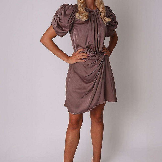 Chic Dark Gray Mini Evening Dress by Ax Paris