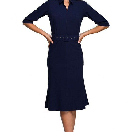Chic Daytime Elegance: Belted Dress by Stylove - Très Elite