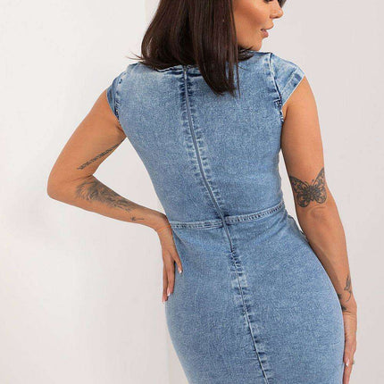 Chic Denim Day Dress - Très Elite
