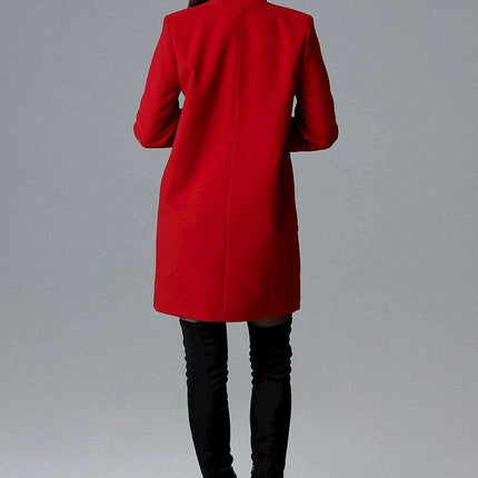 Chic Double-Breasted Stand-Up Collar Coat with Stylish Snap Details - Très Elite