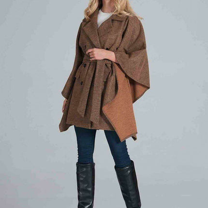 Chic Double-Breasted Winter Wrap Coat - Très Elite