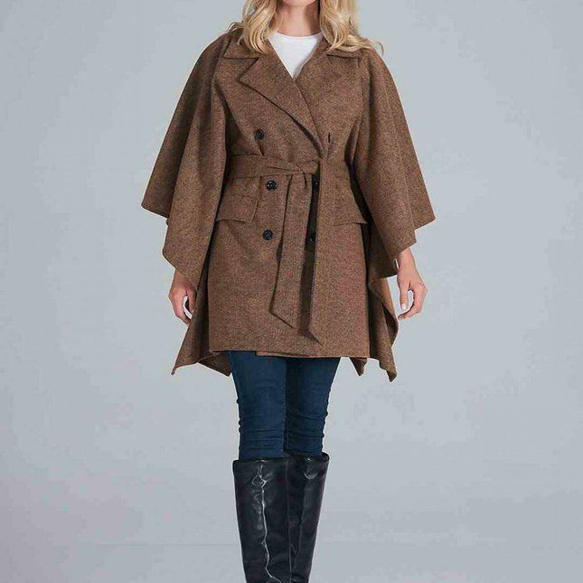 Chic Double-Breasted Winter Wrap Coat