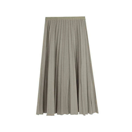 Chic Draped A-Line Skirt for Women - Essential Solid Color Styles for Spring/Summer 2023 - Très Elite