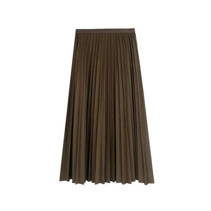 Chic Draped A-Line Skirt for Women - Essential Solid Color Styles for Spring/Summer 2023 - Très Elite