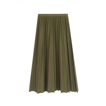 Chic Draped A-Line Skirt for Women - Essential Solid Color Styles for Spring/Summer 2023 - Très Elite
