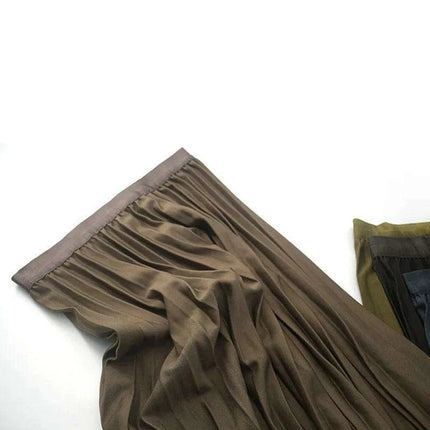 Chic Draped A-Line Skirt for Women - Essential Solid Color Styles for Spring/Summer 2023 - Très Elite