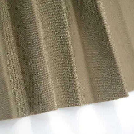 Chic Draped A-Line Skirt for Women - Essential Solid Color Styles for Spring/Summer 2023 - Très Elite