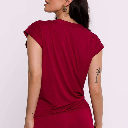 Chic Draped Knit Blouse - Très Elite