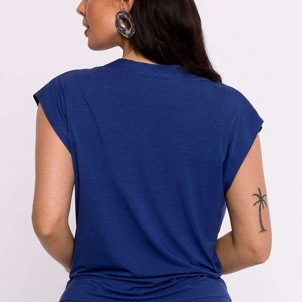 Chic Draped Knit Blouse - Très Elite