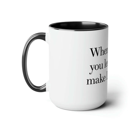 Chic Dual-Tone Ceramic Coffee Cups - 15oz Stylish Drinkware - Très Elite
