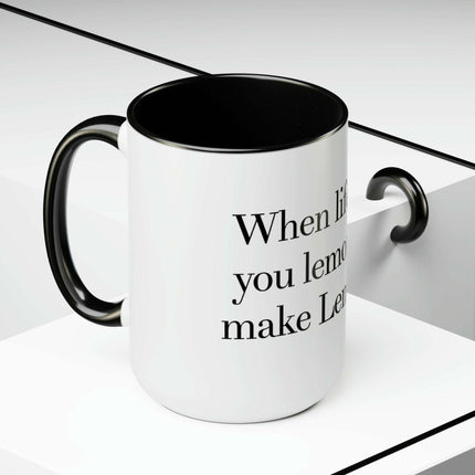 Chic Dual-Tone Ceramic Coffee Cups - 15oz Stylish Drinkware - Très Elite