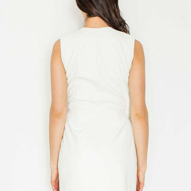 Chic Eco-Friendly Faux Leather Evening Gown with Stylish Neckline