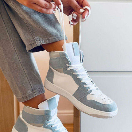 Chic Eco-Friendly Lace-Up Ankle Sneakers - Très Elite