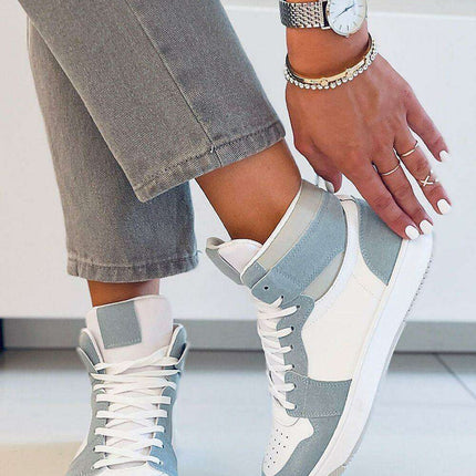 Chic Eco-Friendly Lace-Up Ankle Sneakers - Très Elite