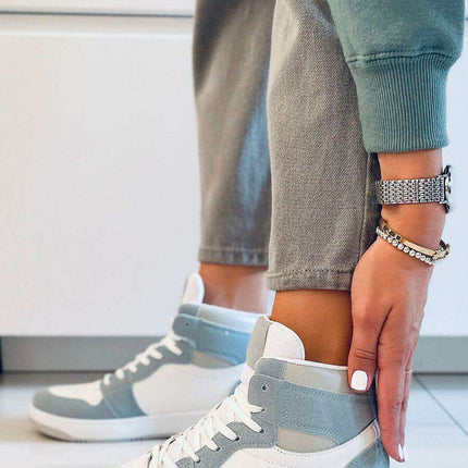 Chic Eco-Friendly Lace-Up Ankle Sneakers - Très Elite