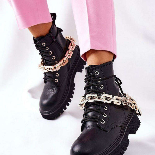 Chic Eco-Friendly Leather Boots Style 173440